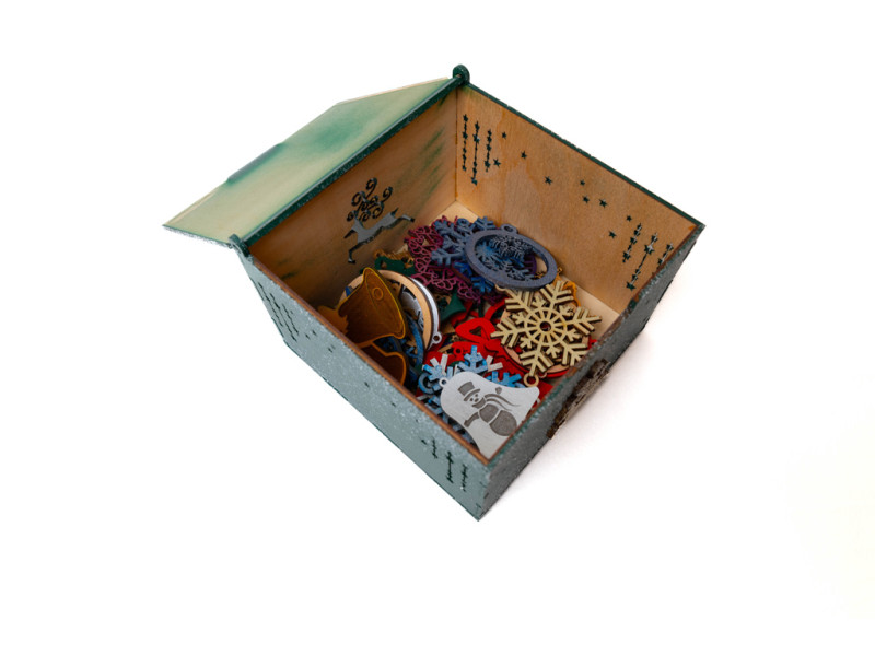 Set božičnih okraskov v škatlici 128475